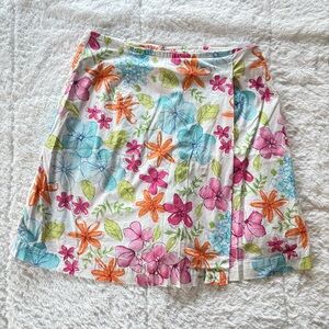 Floral Wrap Skirt with Shorts Attached